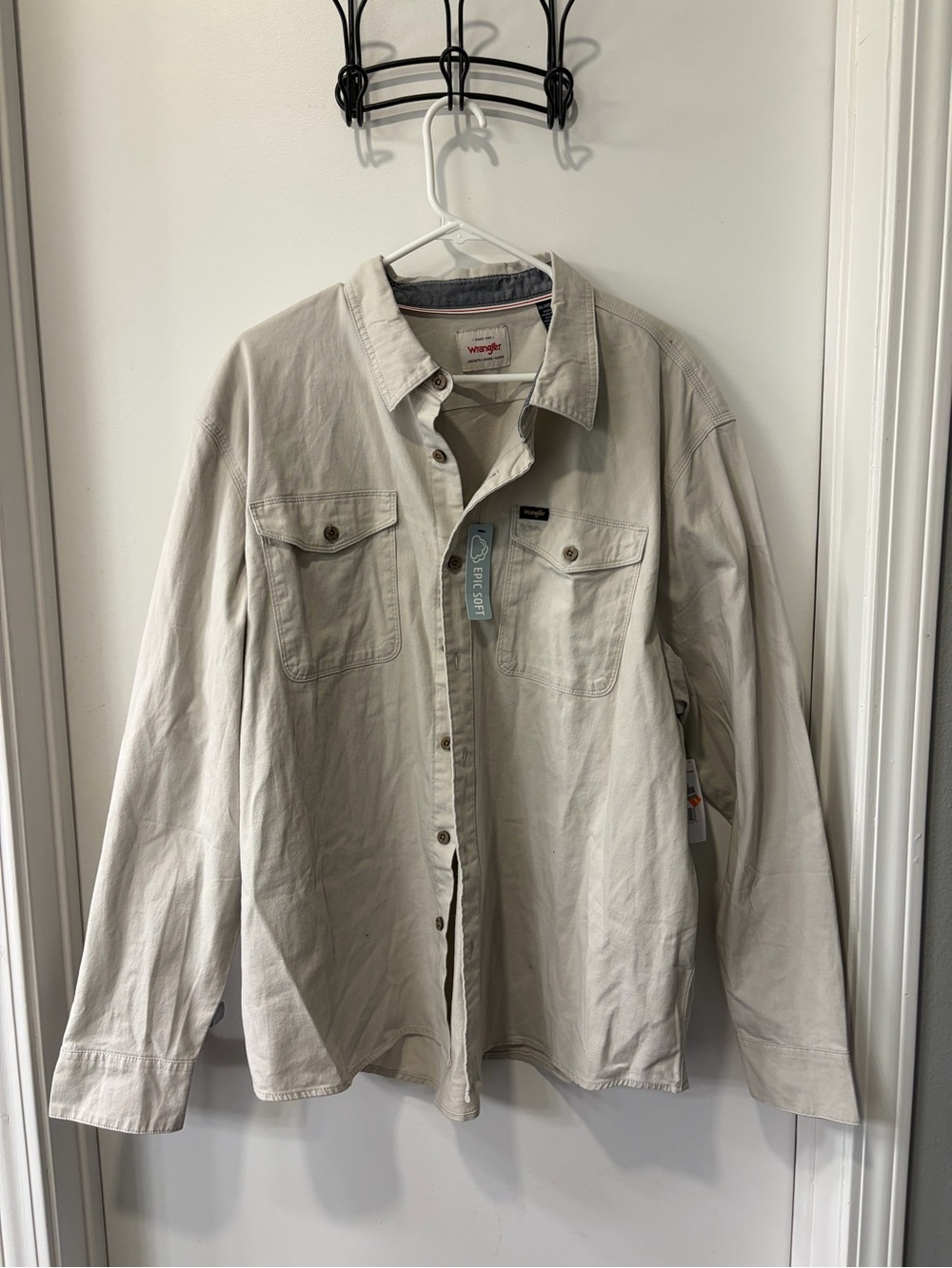 Wrangler Men’s Light Beige Shirt Jacket
